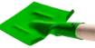Straight spade, wooden handle, "T" handle