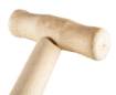 Straight spade, wooden handle, "T" handle