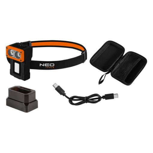 500 lm rechargeable headlamp with base