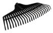 Medium leaf rake, black
