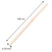 Straight beechwood handle 38/100 (shovel)