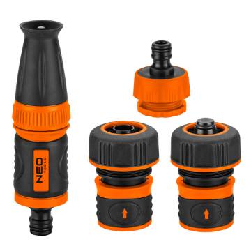 Set 3/4" with straight nozzle, connectors and tap connection