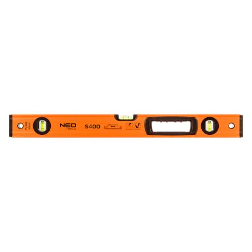 Aluminium spirit level S 400, 3 vials, handle, 60 cm