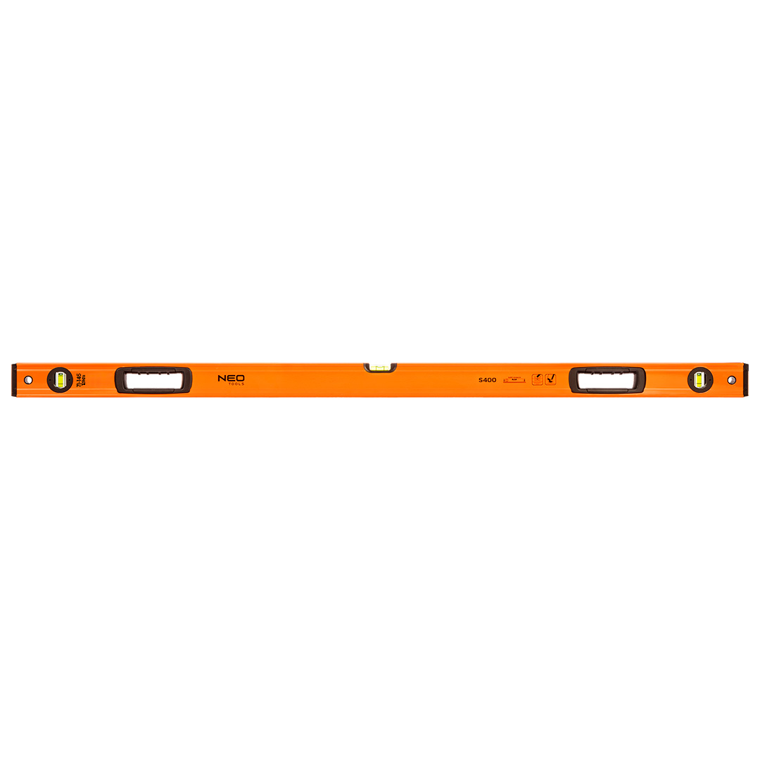 Aluminium spirit level S 400, 3 vials, 2 handholds, 120 cm