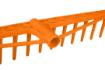 Reinforced hay rake, plastic