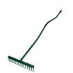 Rake 16 tines, rubberised metal handle ergonomic