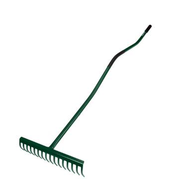 Rake 16 tines, rubberised metal handle ergonomic