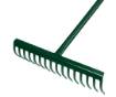 Rake 16 tines, rubberised metal handle ergonomic