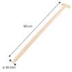 Wooden beechwood handle T 38/90 (spade)