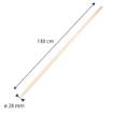 Straight beechwood handle 28/130 (rake)