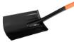Hardened spade, metal handle, straight