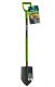 Sharp spade, metal handle, plastic grip