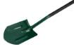 Sharp spade, metal handle, plastic grip