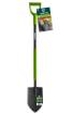 Sharp spade, metal handle, plactic grip