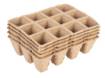 Small peat seed pots (3x4 holes) 16 x 12 x 4.5 cm, 5 pcs