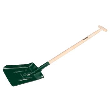 Carbon shovel, wooden handle, T-handle