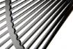 Fan rake for leaves, wooden handle