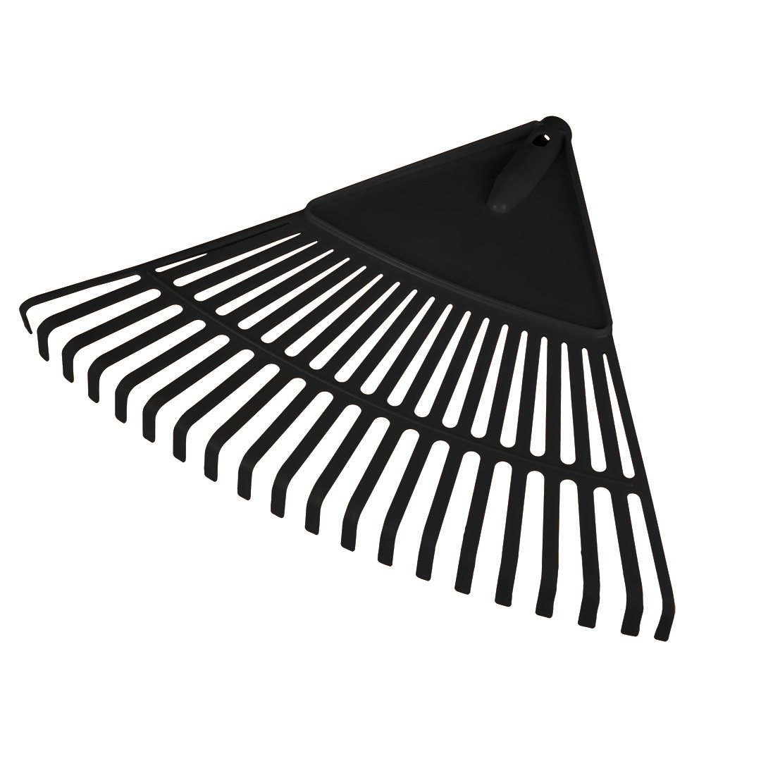 Large leaf rake, black