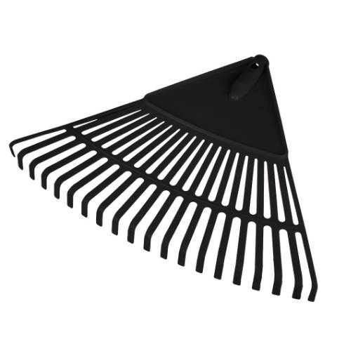 Large leaf rake, black