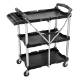 Folding service trolley 75 kg with tool organizer
