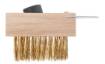 Wire brush for paving stones with scraper