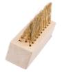 Wire brush for paving stones with scraper