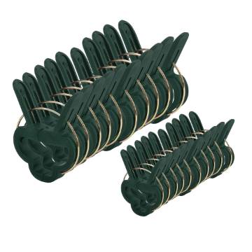 Plant fixing clips set of 20 pcs - 10 small and 10 large