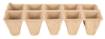 Small peat seed pots(2x5 holes) 22 x 8.5 x 5.5 cm, 10 pcs