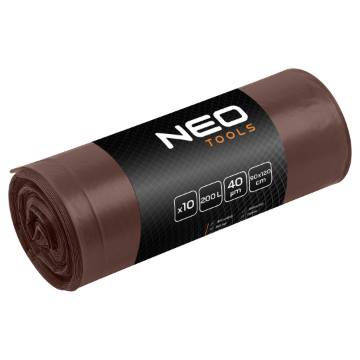 Waste sacks 200 L, brown, 40 mic, 10 pcs.
