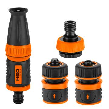 Set 1/2" with straight nozzle, connectors and tap connection