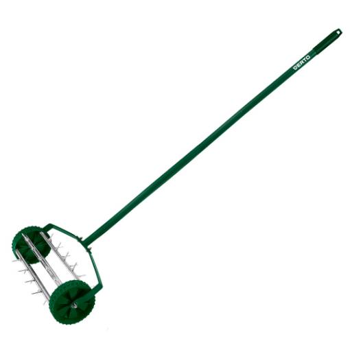 Hand aerator, lawn roller scarifier 27 spikes, diameter 15 cm