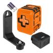 Cross line laser 30 m, with case and magnetic holder, green