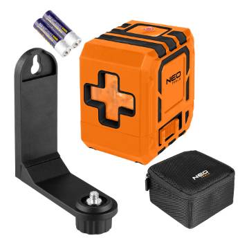 Cross line laser 30 m, with case and magnetic holder, green