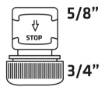 Stop connector 3/4", bimaterial, 30 pcs