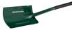 Straight spade, metal handle, plastic grip
