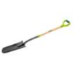 Planting spade, wooden handle, plastic grip