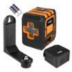 Cross line laser 20 m, with case and magnetic holder, red