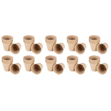 Peat seed pots: 8 x 8 x 7.8 cm, 60 pieces