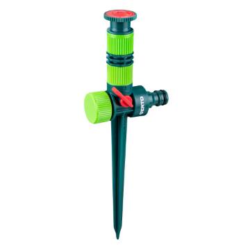 Arc-free sprinkler, circle arc setting 0-360°