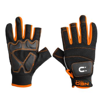 Work gloves with magnet, fingerless, size 10"
