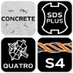 SDS Plus concrete drill bit, 6x210 mm, S4, quatro