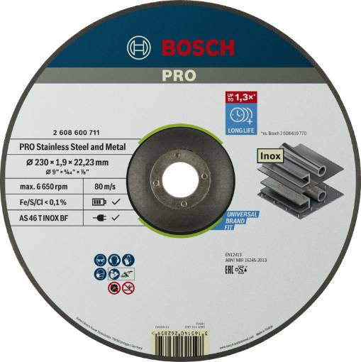 Lõikeketas Rapido 230x22,2x1,9 mm, INOX