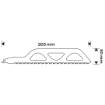 Sabre saw blade, HM, 305 x 50 x 1.5 mm, 2TPI