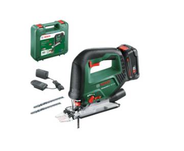 AdvancedSaw 18V-140 cordless jigsaw in case (1x 2.0Ah battery + charger)