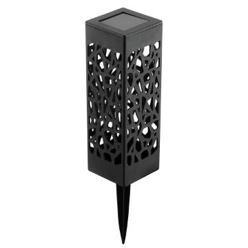 Solar garden post lamp, 4 pcs, rechargeable
