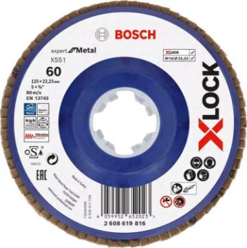 X-LOCK lamellkettad, X571 D 125 mm; Z 60, sirge