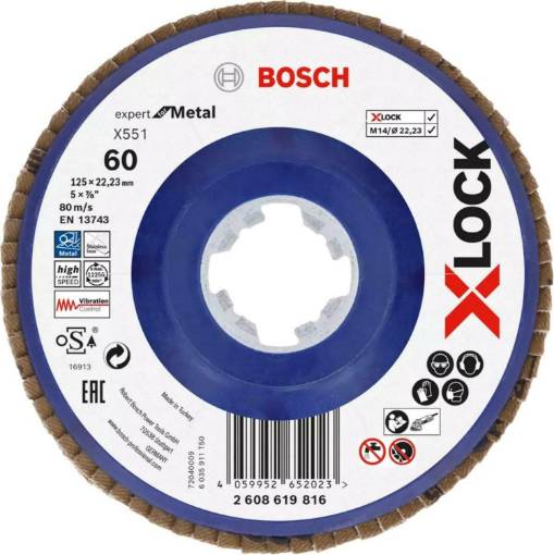 X-LOCK lamellkettad, X571 D 125 mm; Z 60, sirge