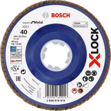 X-LOCK lamellkettad, X571 D 125 mm; Z 40, sirge