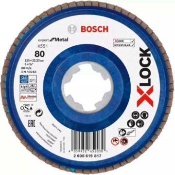 X-LOCK lamellkettad, X571 D 125 mm; Z 80, sirge