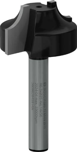 Profiilfrees 6mm R1 6.3 mm, D 25,4 mm